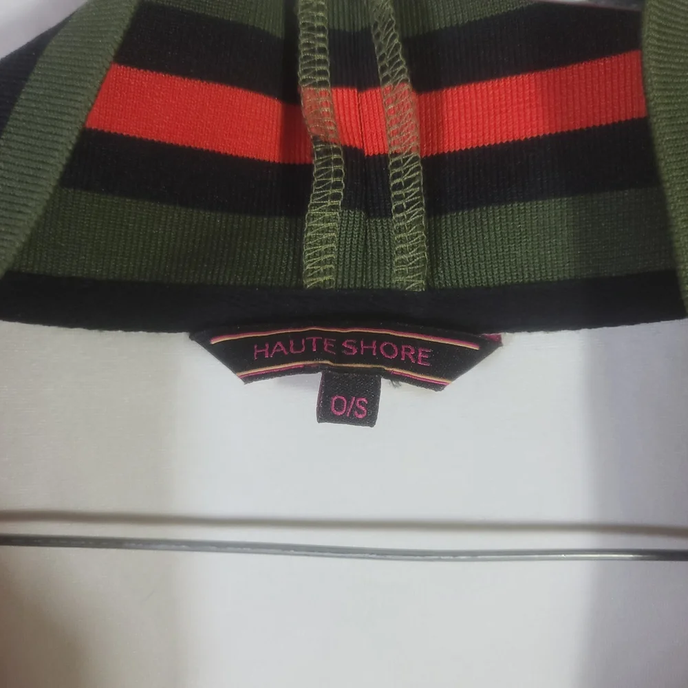 Haute Shore Women's Cody Open-Front Cardigan Sweater Off White Striped One Size - Picture 3 of 14